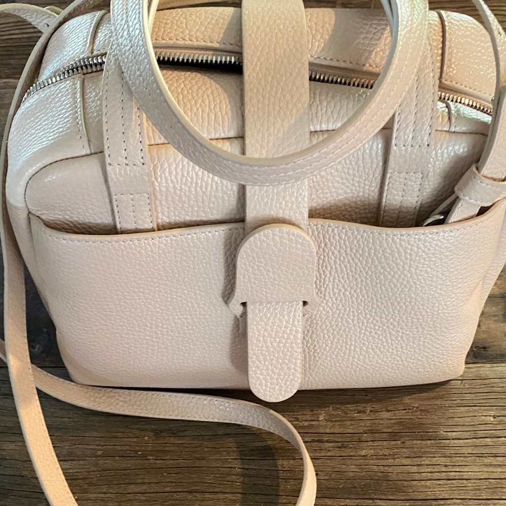 Senreve Beige Textured Satchel
